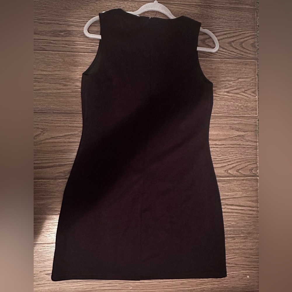 Sleek Black Sleeveless Mini Dress by - Picture 3 of 3